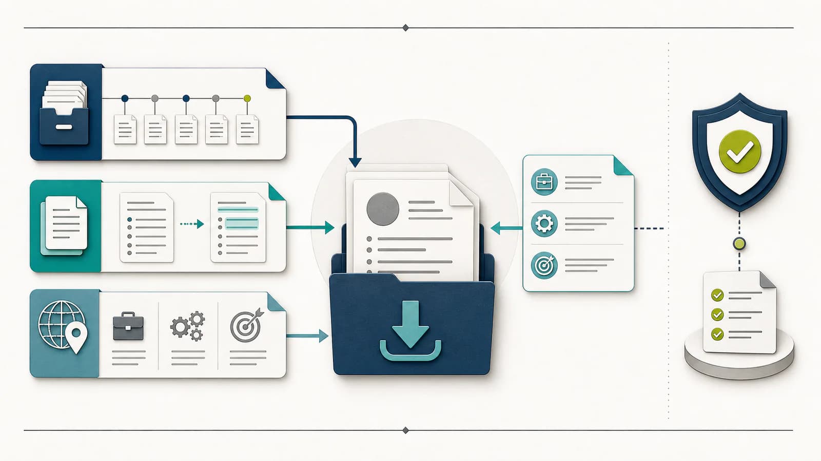 Diagram separating complete CV history, vacancy-led editing, UK context, and eligibility checks